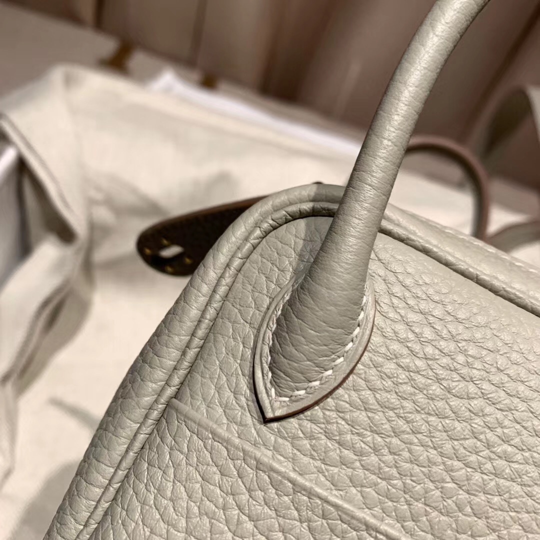 에르메스 미니 린디백19 나타 화이트 금장 끌레망스 가죽